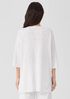 Organic Linen Cotton Slub Crew Neck Long Top