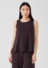 Stretch Jersey Knit Jewel Neck Tank