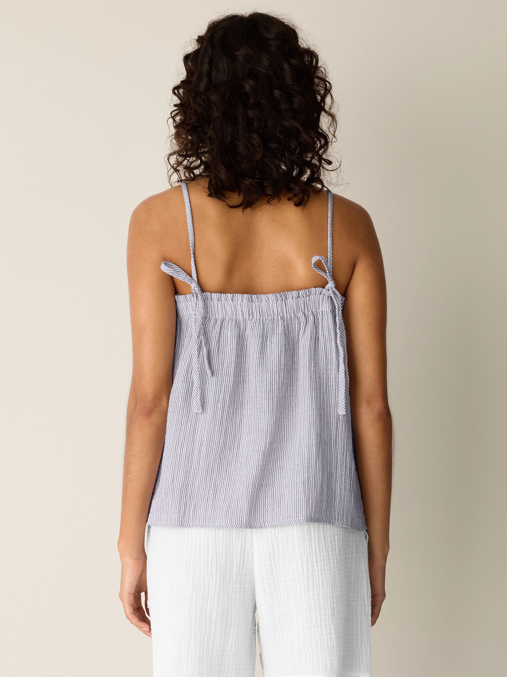 Striped Organic Cotton Gauze Cami