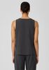Stretch Jersey Knit Jewel Neck Tank