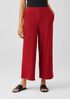 Organic Cotton Slubby Rib Knit Wide-Leg Pant