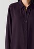 Silk Georgette Crepe Classic Collar Shirt