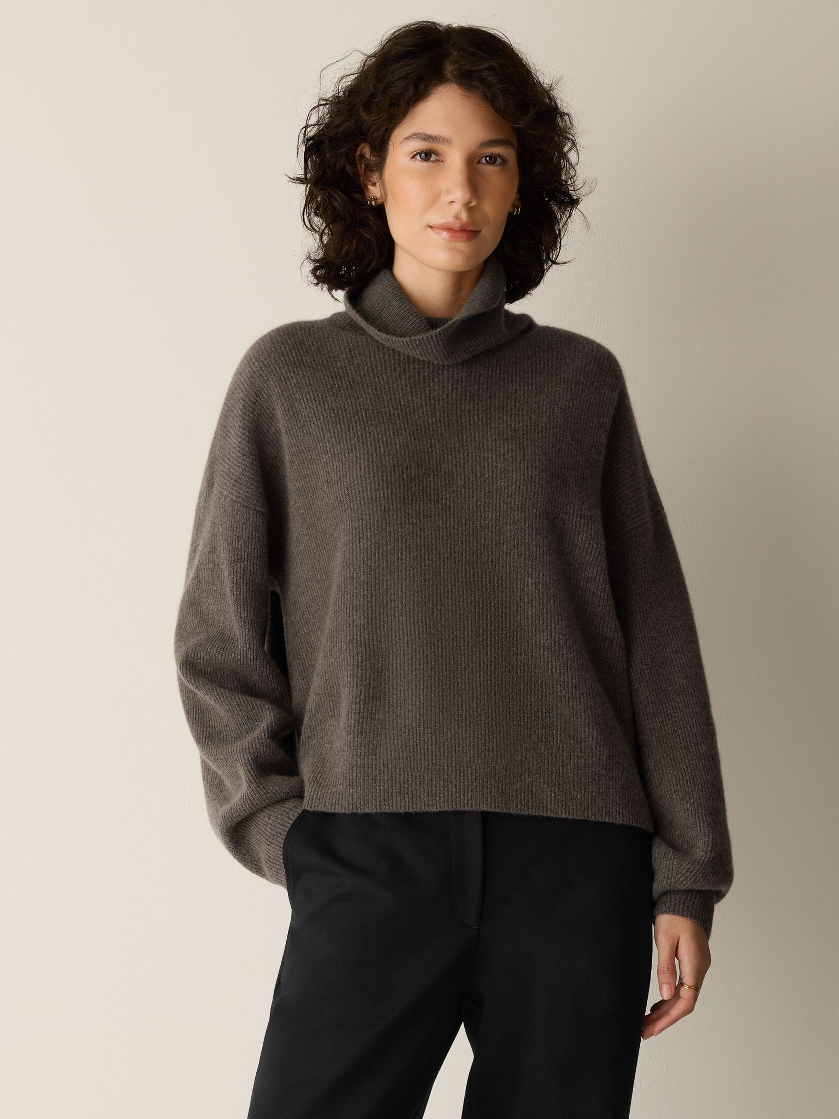 Italian Cashmere Turtleneck Top