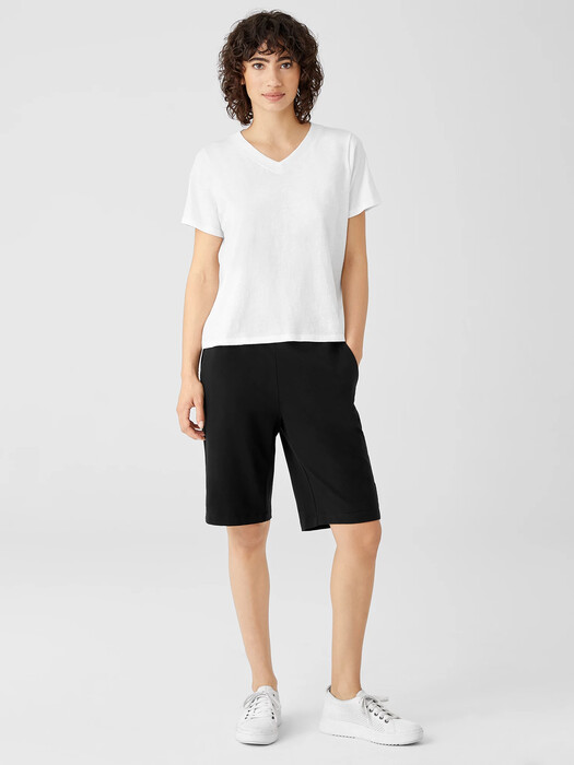Organic Cotton Slub V-Neck Tee