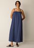 Striped Organic Cotton Gauze Cami Dress