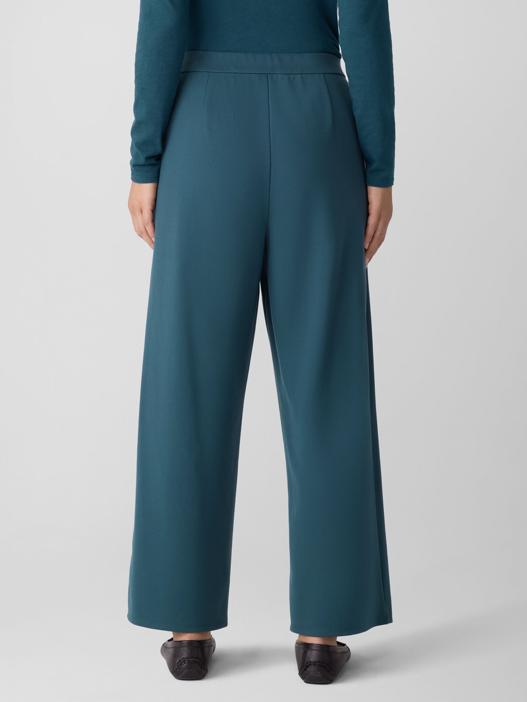 Washable Flex Ponte Wide-Leg Pant