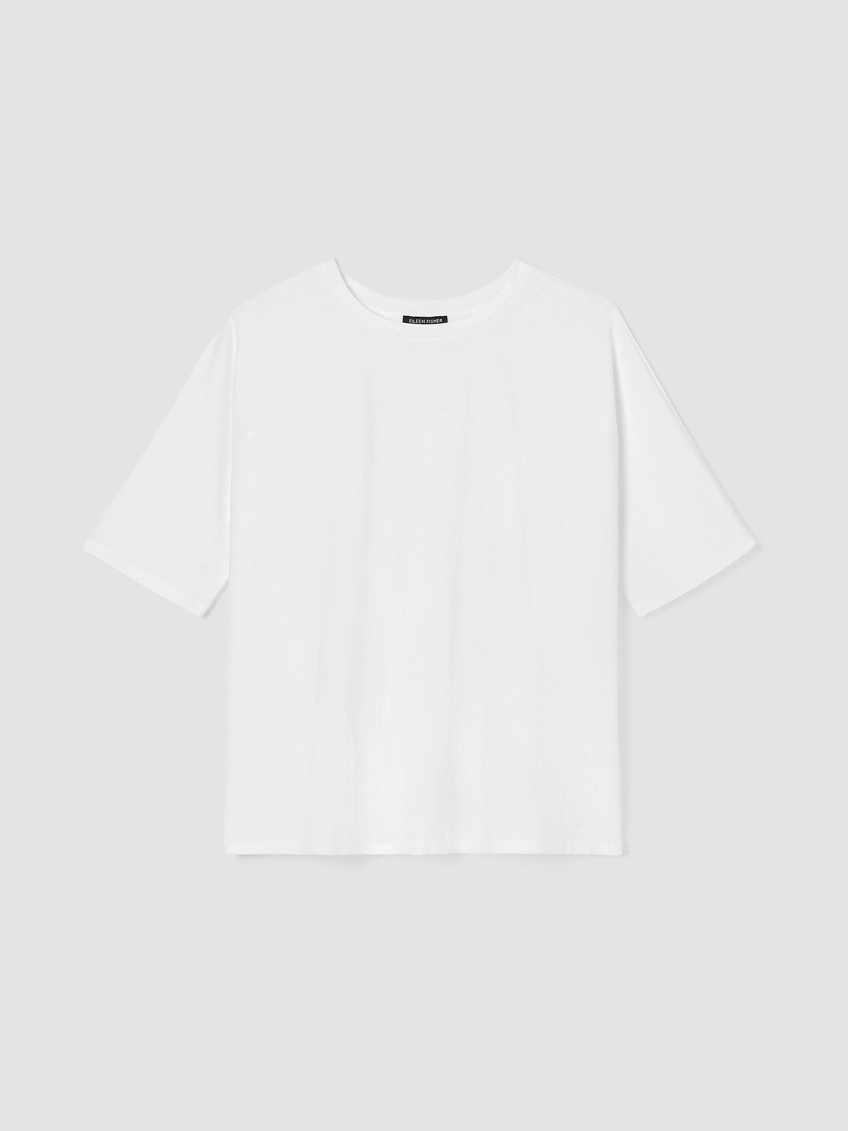 Stretch Jersey Knit Crew Neck Tee