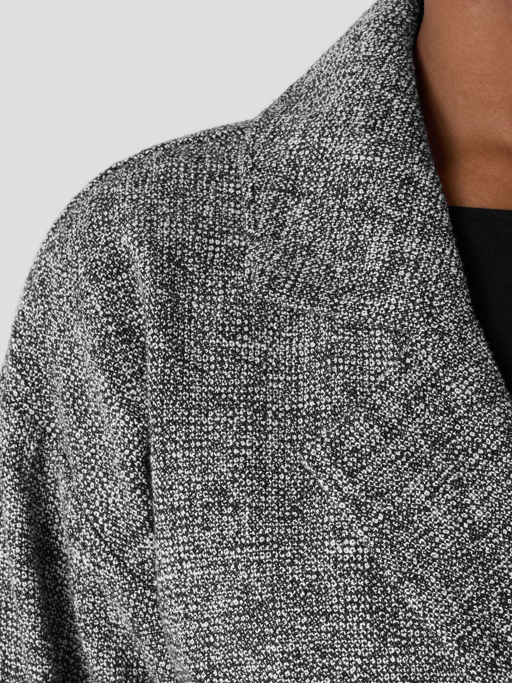 Organic Cotton Tweed Short Blazer