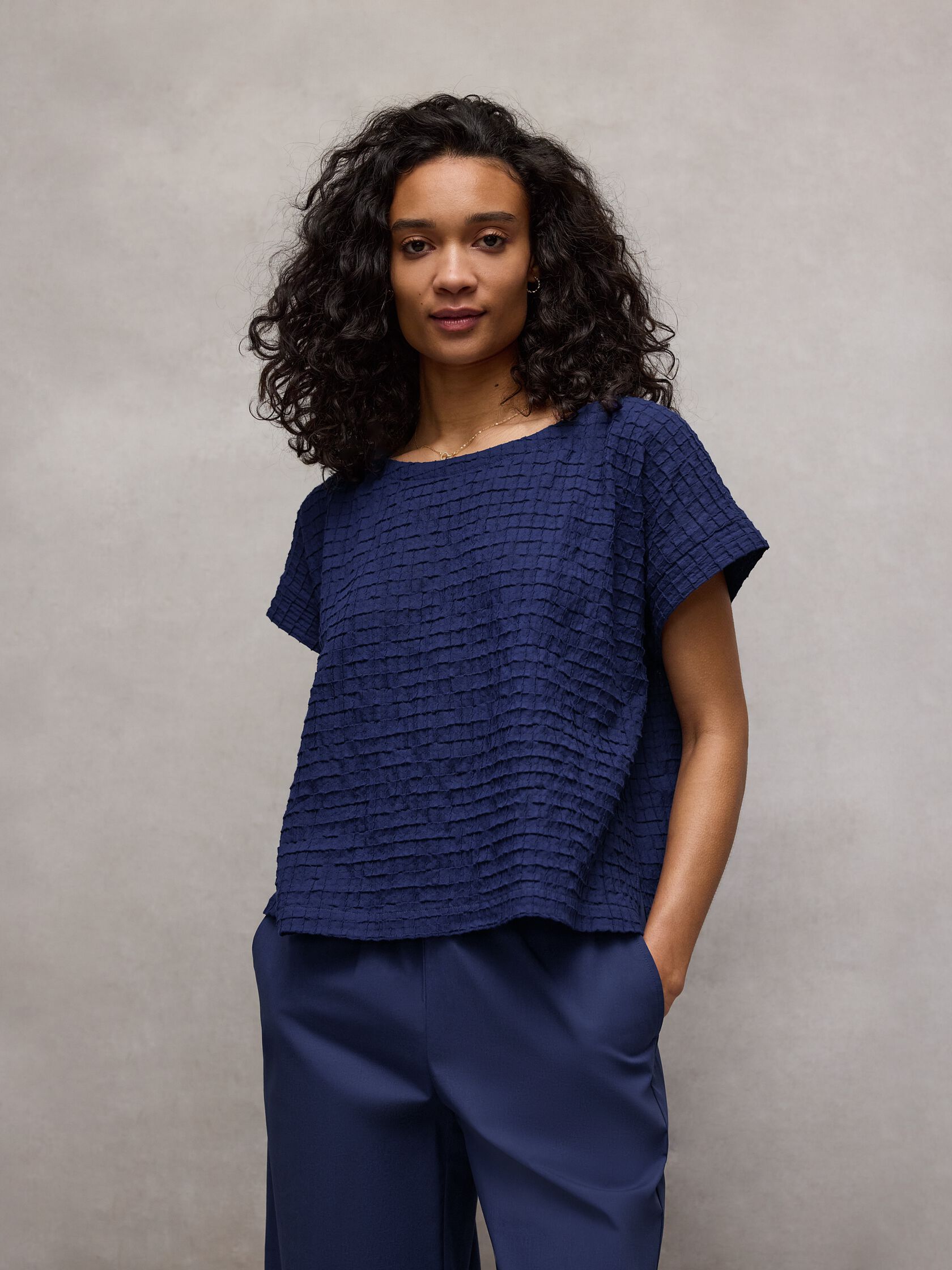 Organic Cotton Voile Box Square Top