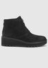 Casey Tumbled Nubuck Wedge Bootie