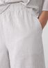 Organic Cotton Ripple Checkered Wide-Leg Pant