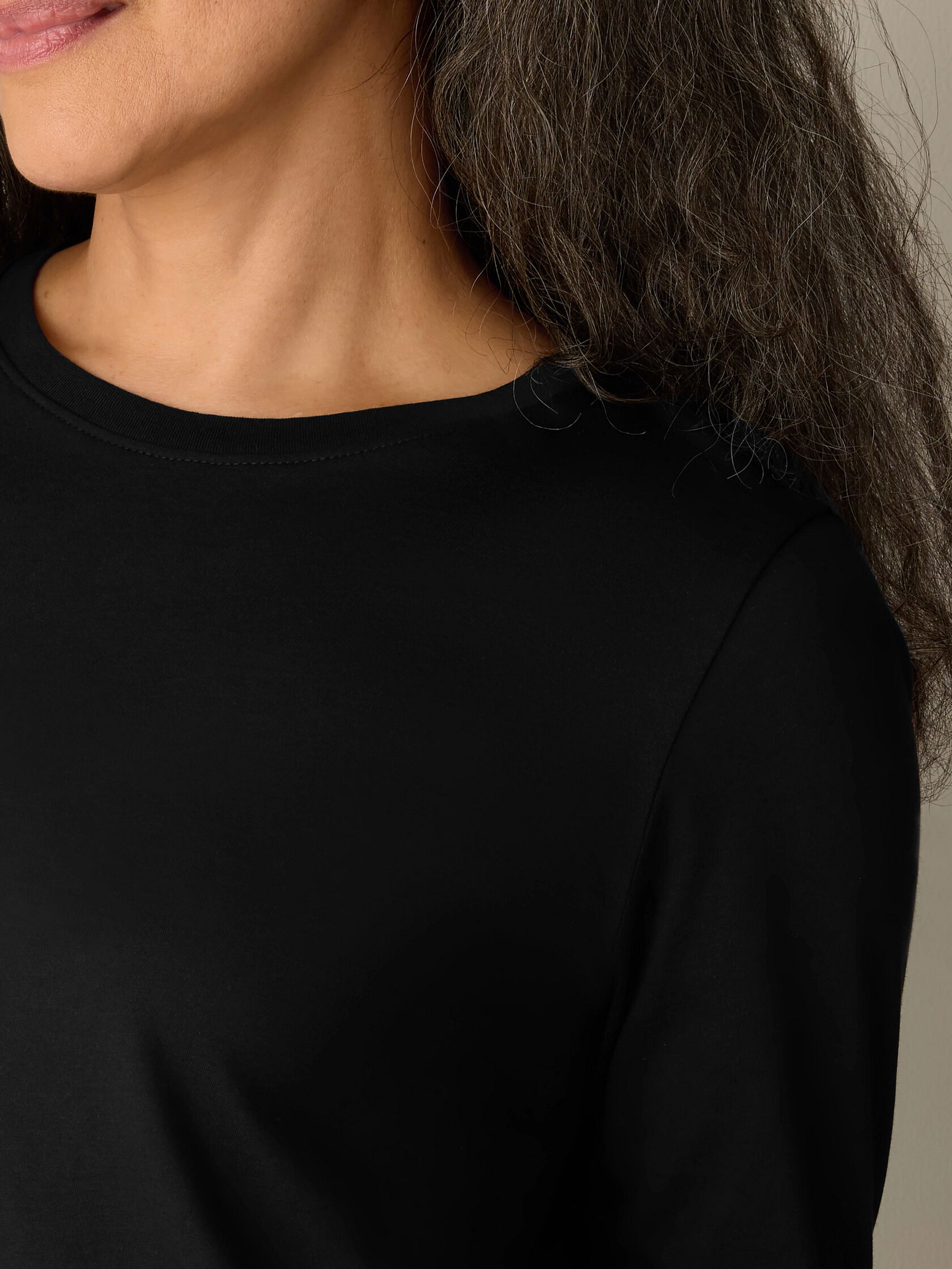 Organic Pima Cotton Jersey 3/4-Sleeve Tee