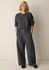 Organic Cotton Boucle Knit Barrel Pant