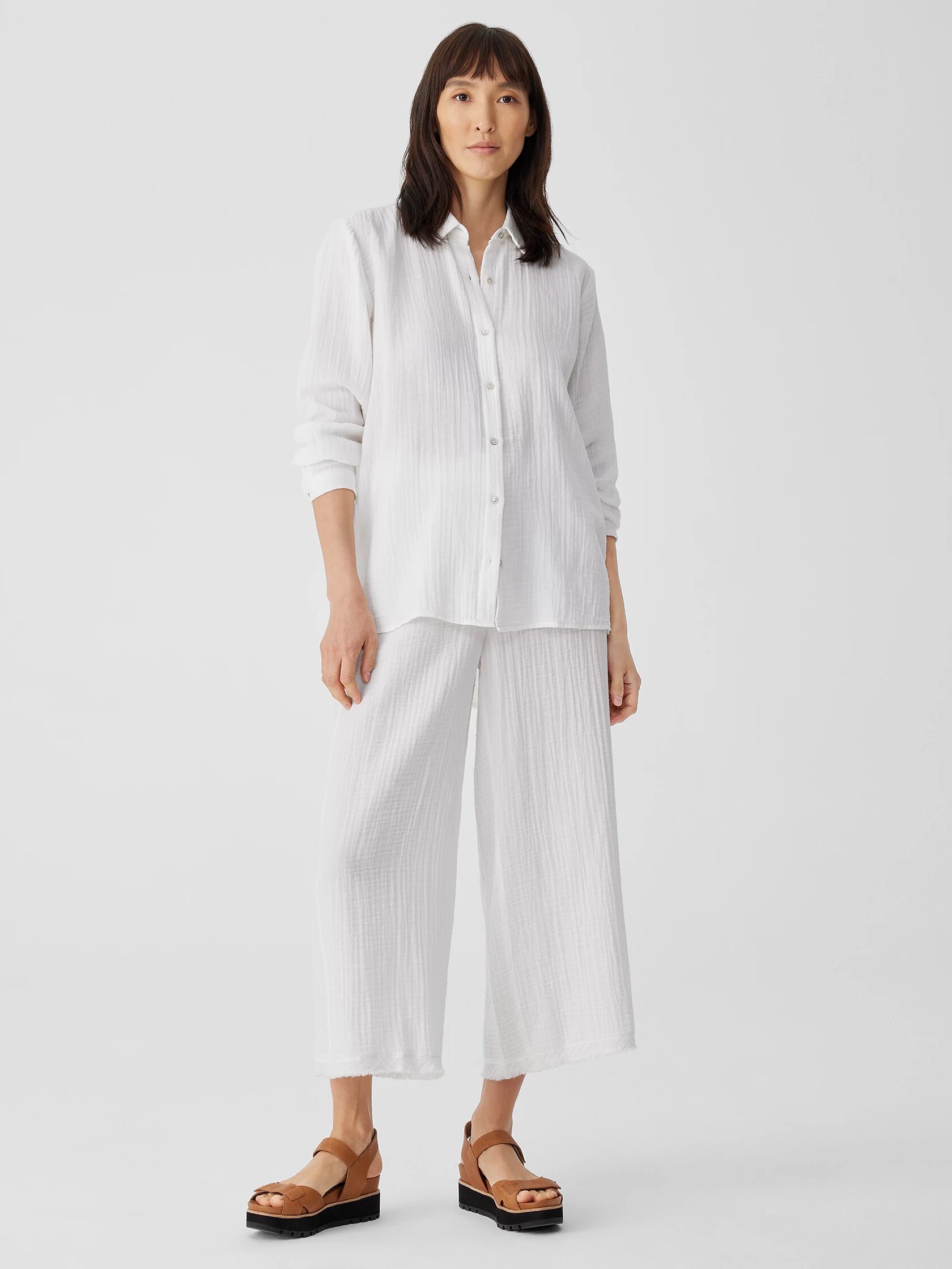 Organic Cotton Gauze Classic Collar Shirt