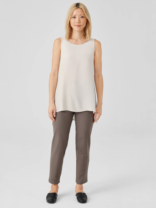 Washable Stretch Crepe Slim Pant