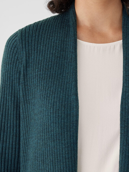 Merino High Collar Cardigan in Regenerative Wool