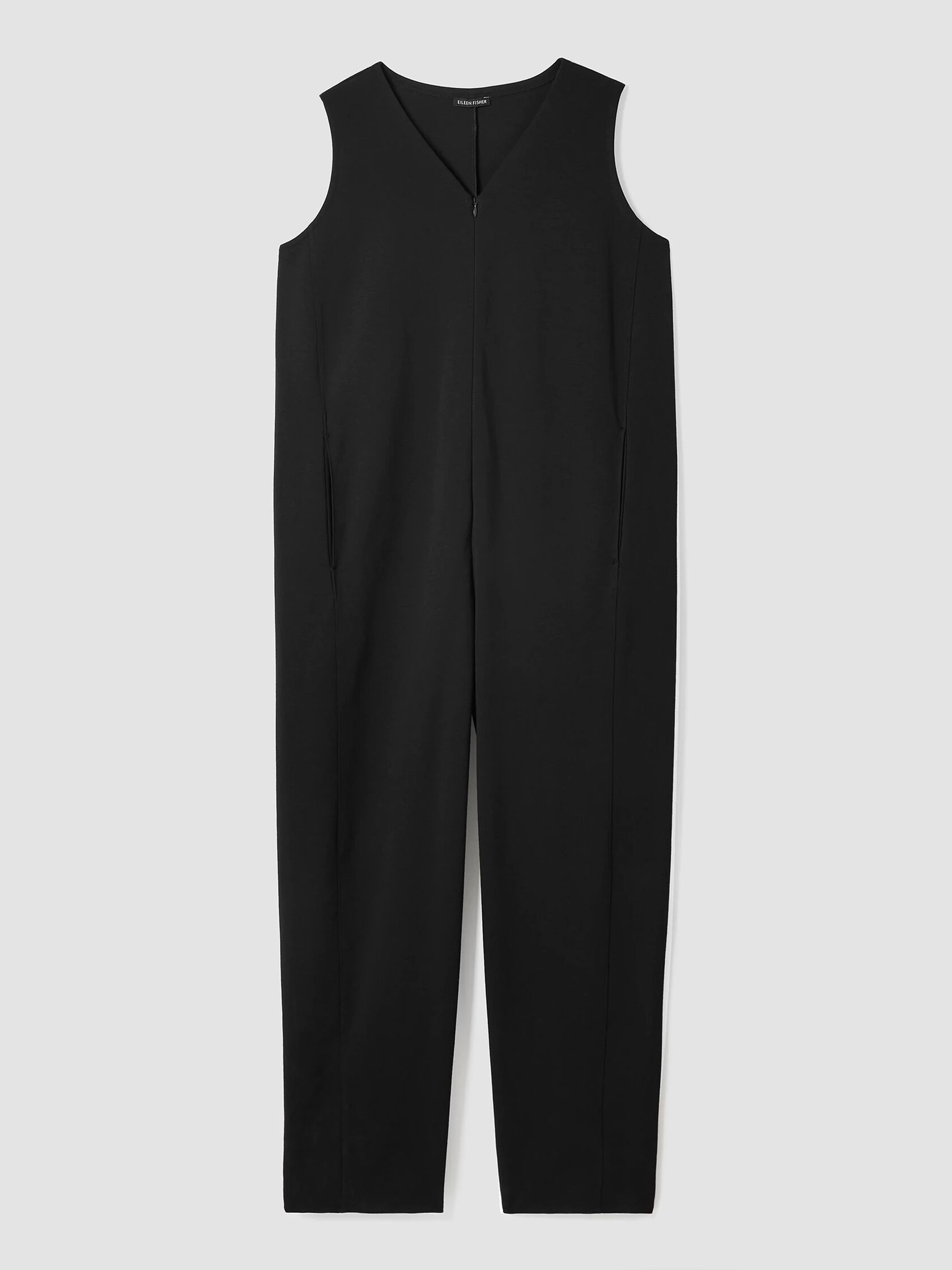 Cotton Blend Ponte Lantern Jumpsuit