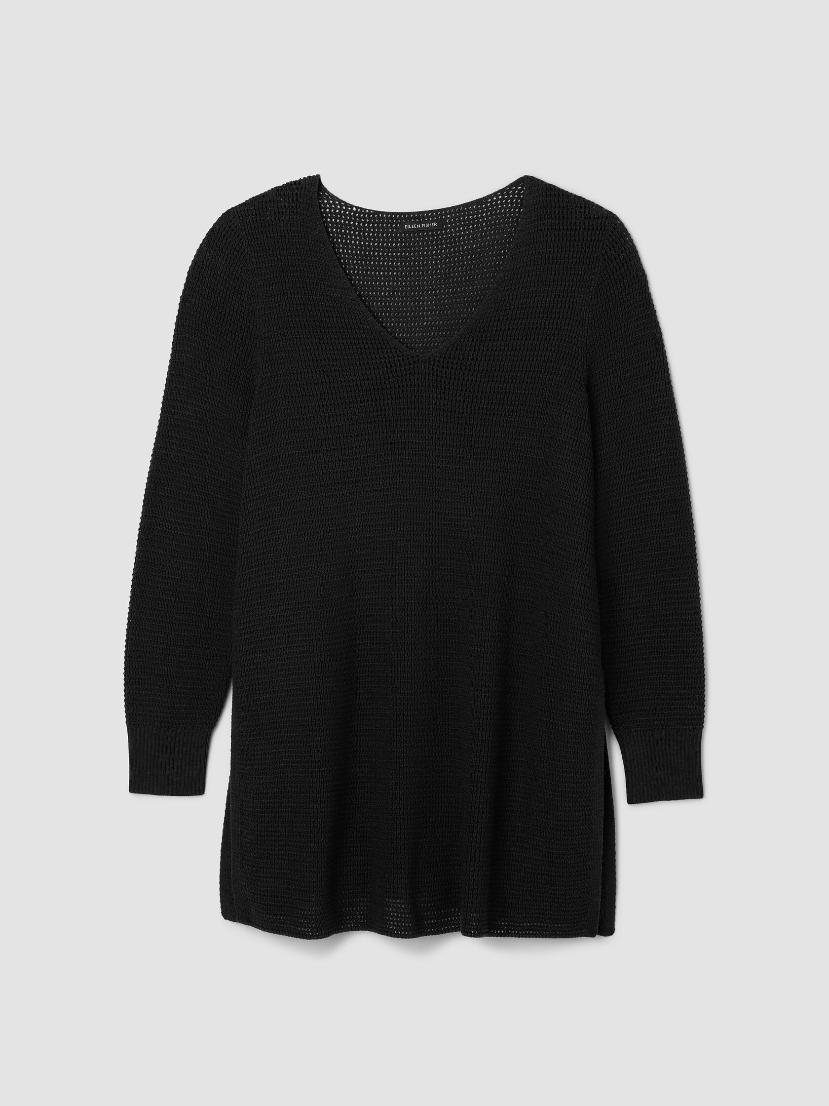 Peruvian Cotton Blend V-Neck Long Top