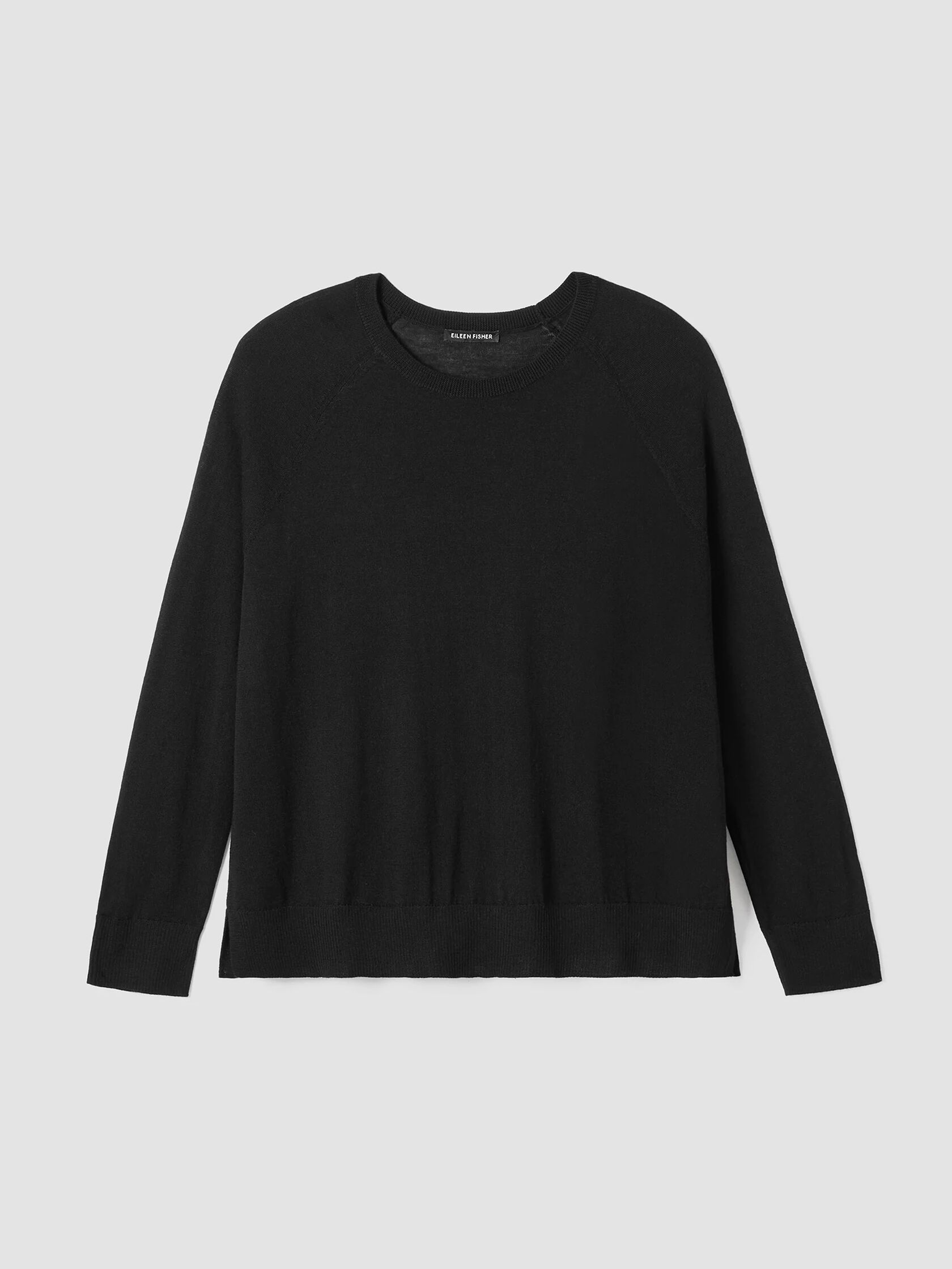 Fine Merino Jersey Crew Neck Top in Regenerative Wool