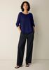 Peruvian Cotton Blend Bateau Neck Top