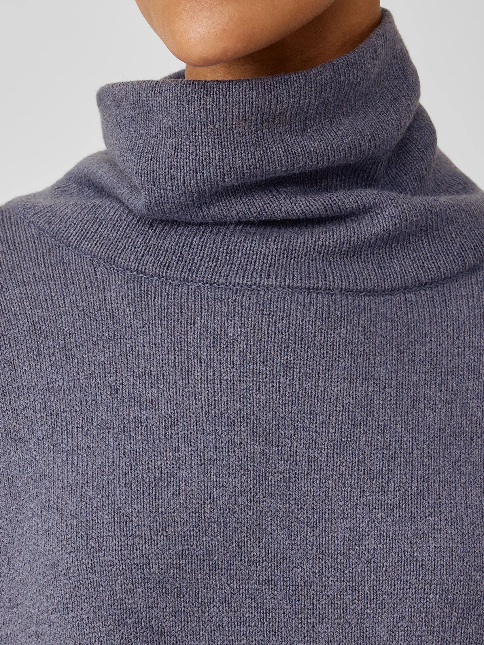 Cotton and Recycled Cashmere Turtleneck Top