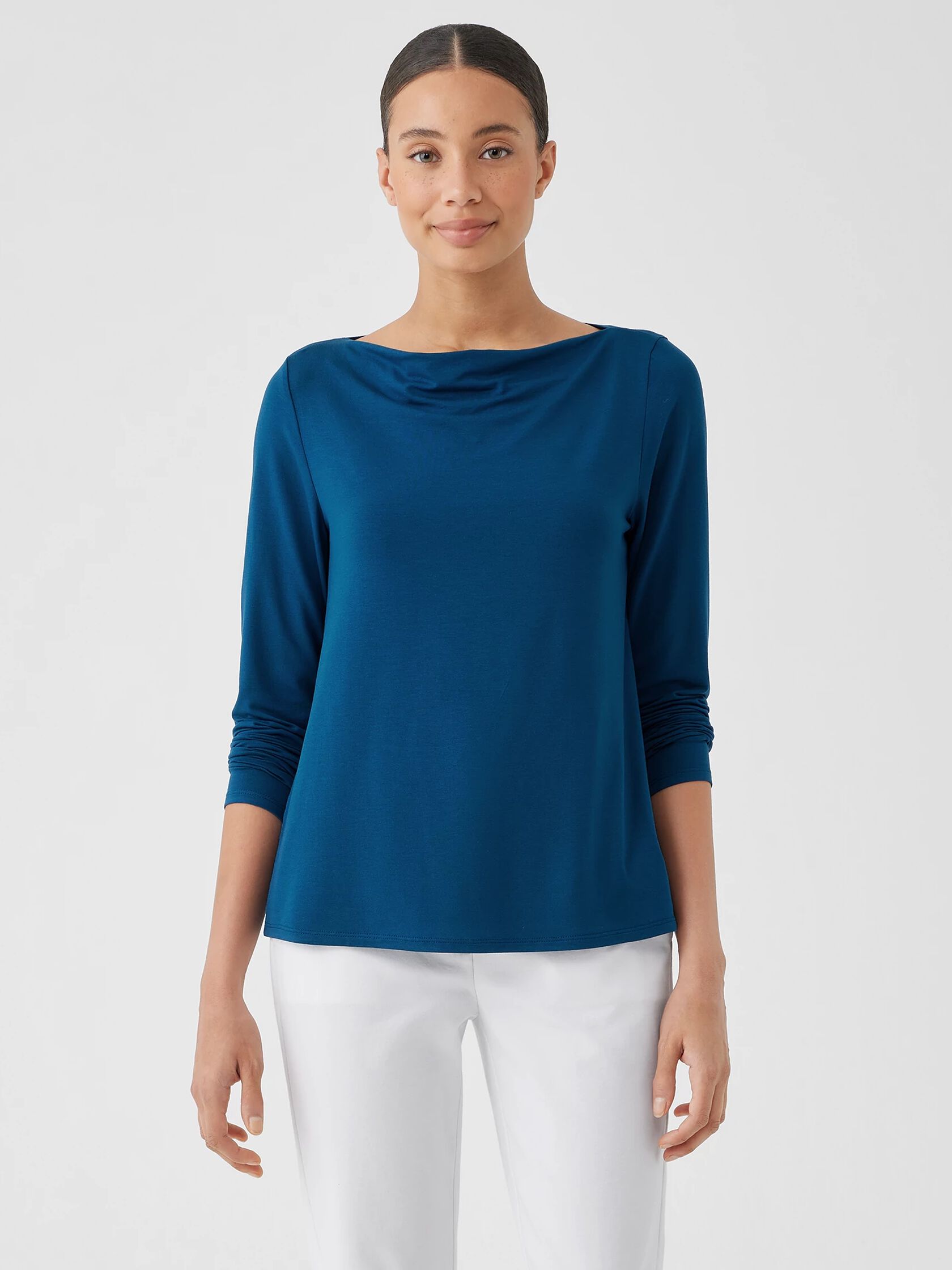 Fine Jersey Cowl Neck Top