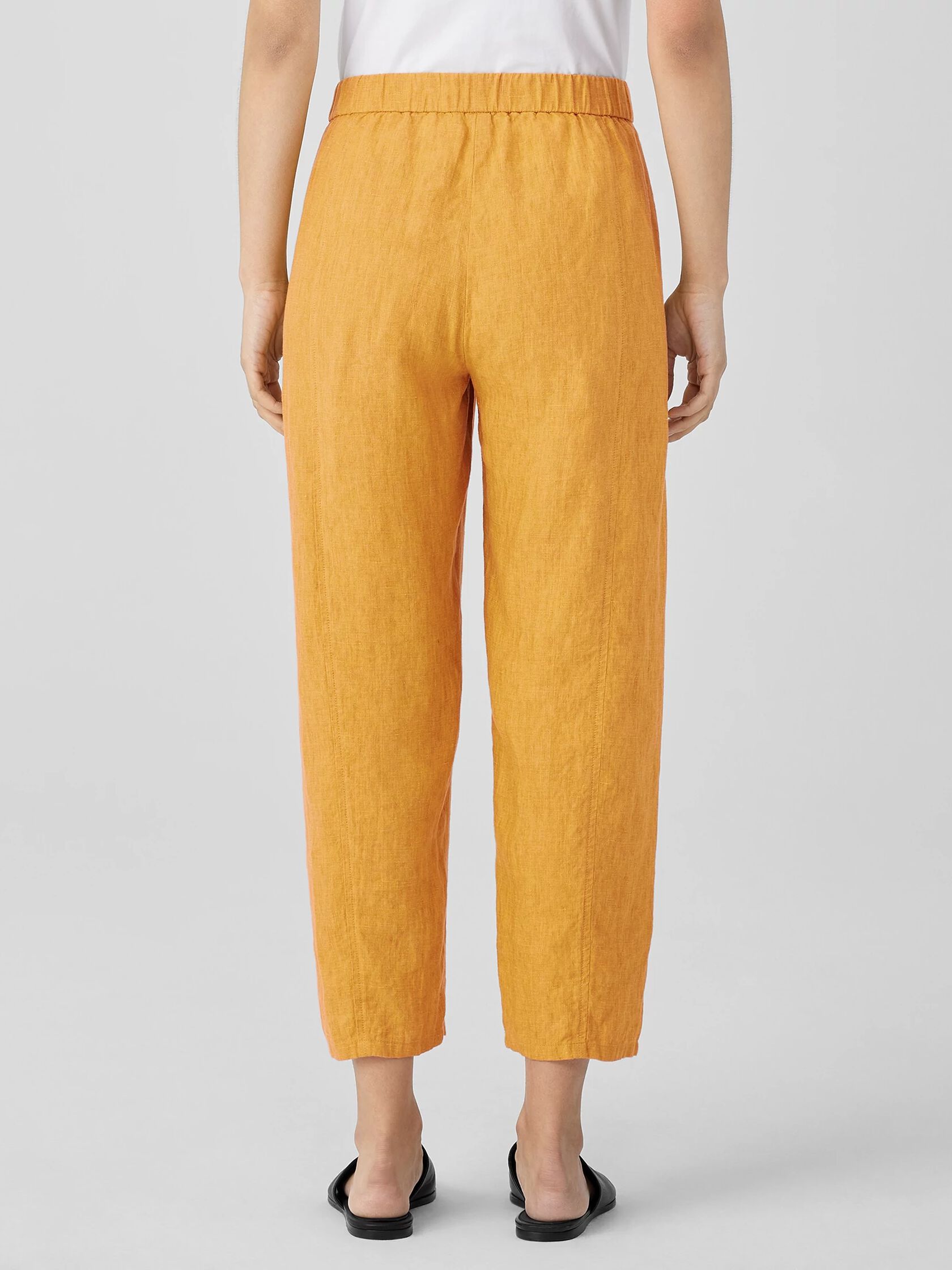 Washed Organic Linen Delave Lantern Pant