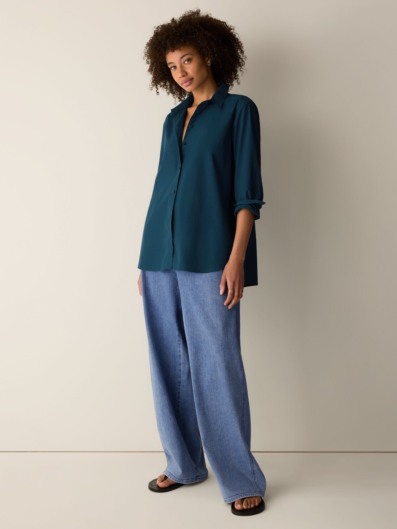 Organic Cotton Poplin Classic Collar Shirt