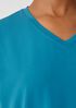 Pima Cotton Stretch Jersey V-Neck Dress