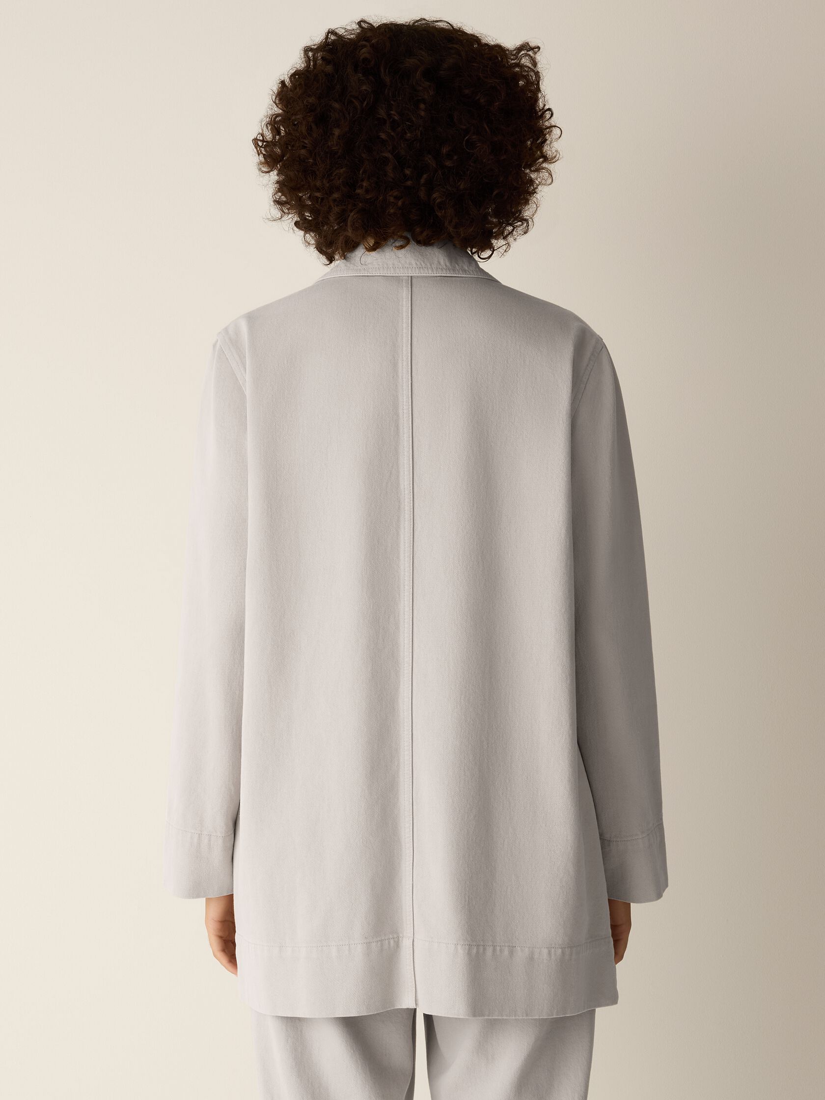 Garment-Dyed Utility Cotton Classic Collar Long Jacket