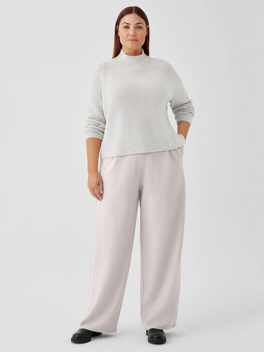 Merino Cropped Turtleneck Top in Regenerative Wool