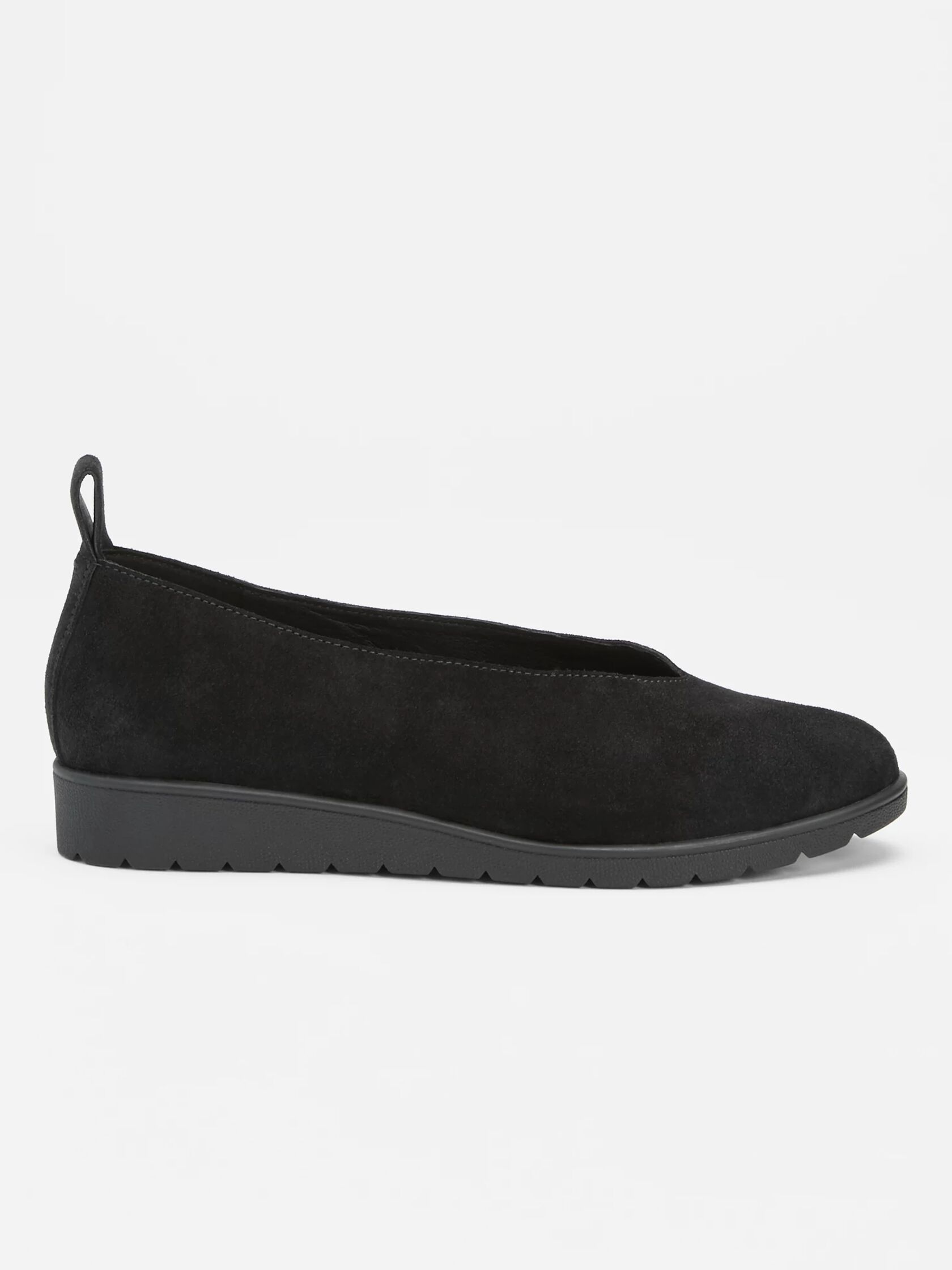 Humor Wedge Ballet Flat in Suede