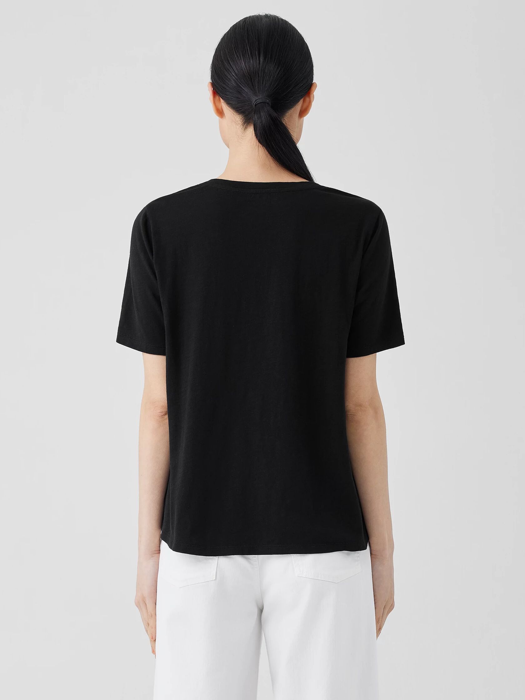 Organic Cotton Slub V-Neck Tee