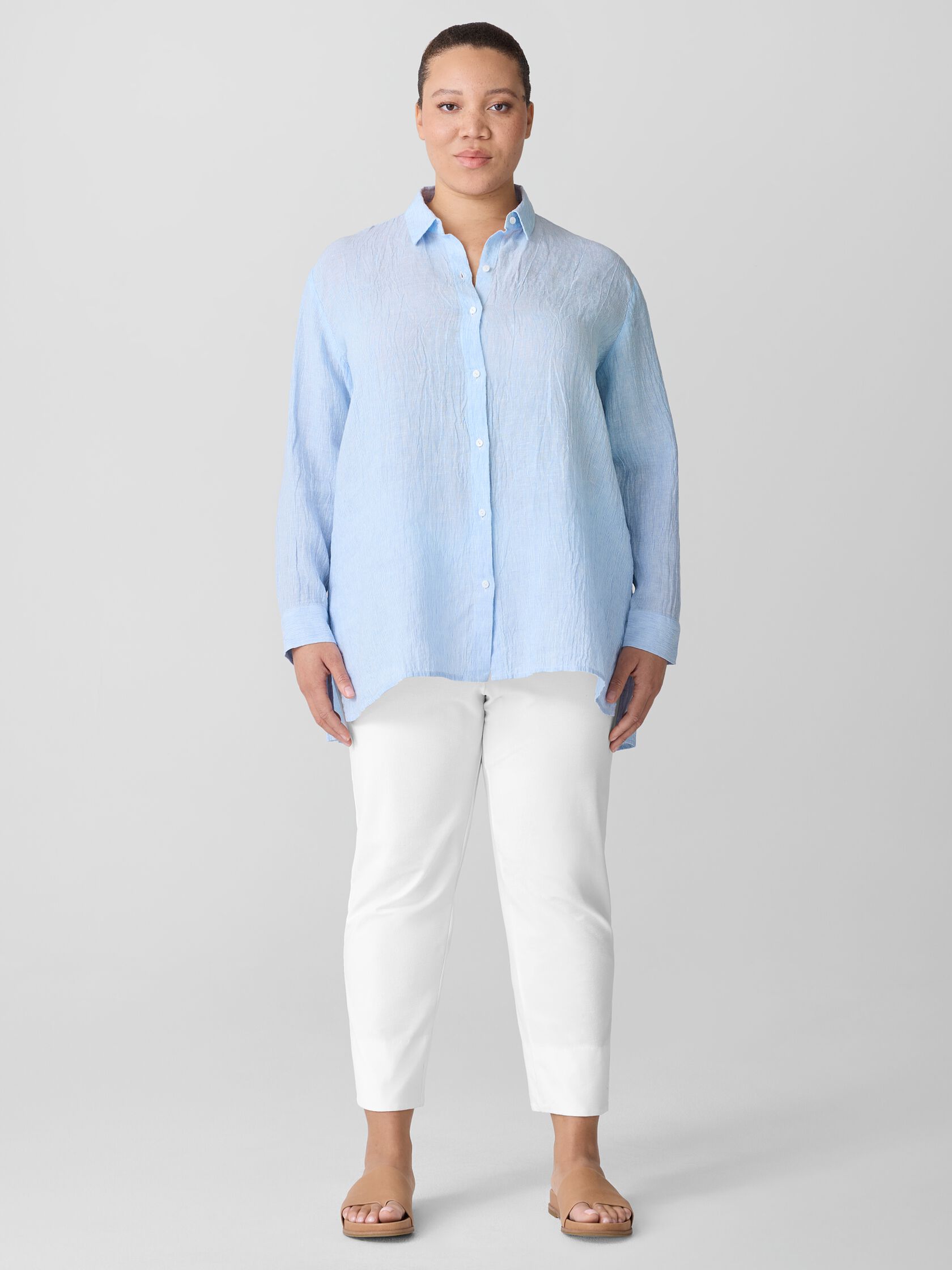 Washable Stretch Crepe Slim Pant