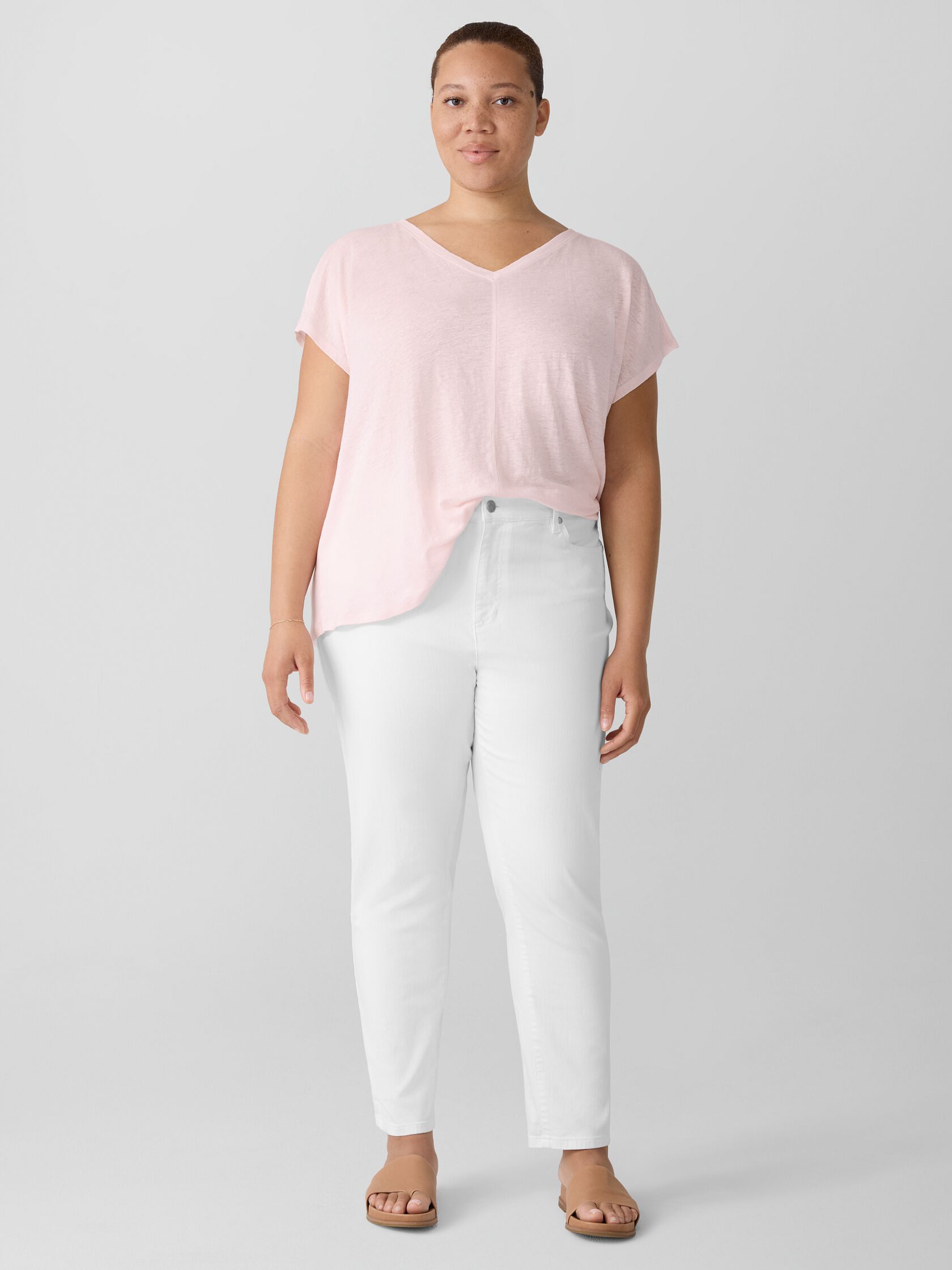 Garment-Dyed Organic Cotton Denim Slim Jean