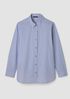 Striped Organic Cotton Poplin Classic Collar Shirt