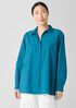 Washed Organic Cotton Poplin Classic Collar Shirt