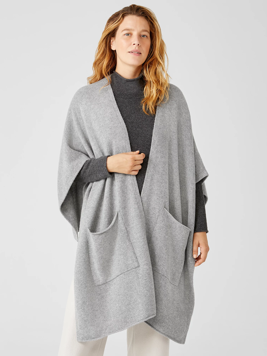 Recycled Cashmere Wool Pocket Wrap