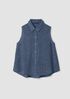 Woven Pliss&eacute; Sleeveless Shirt