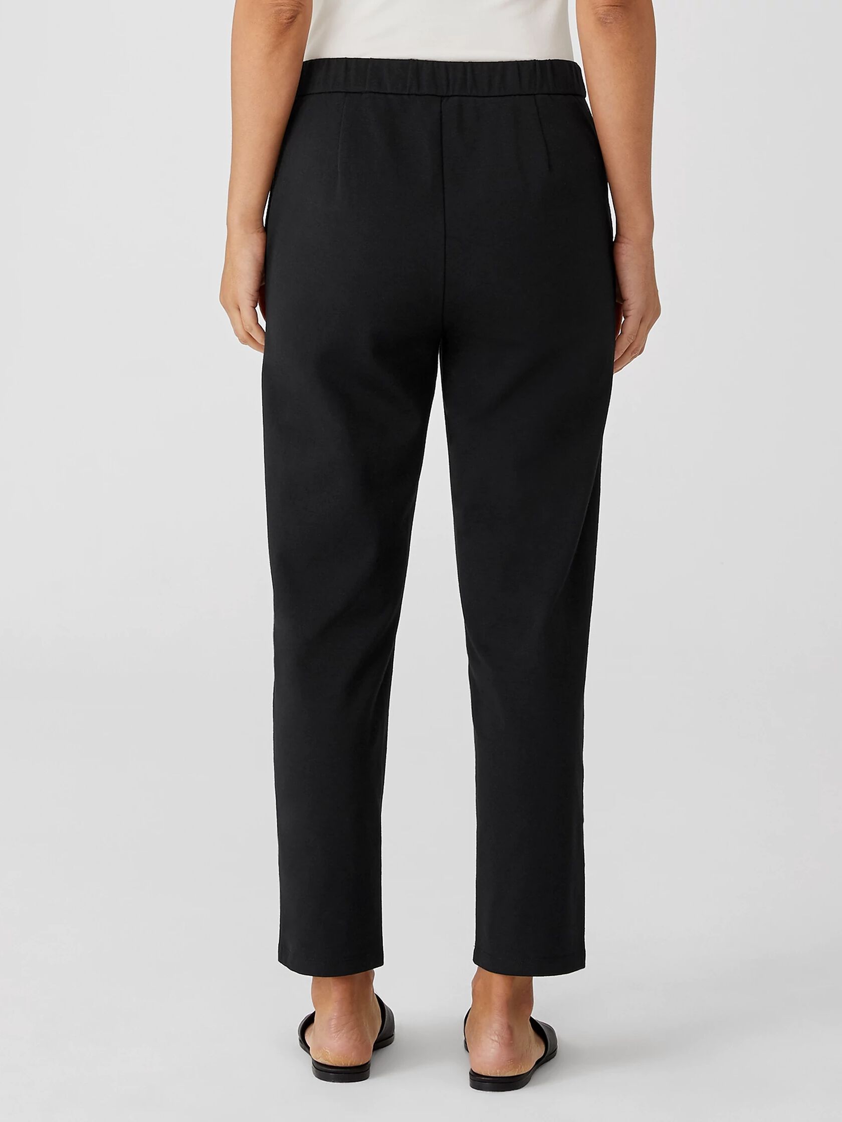 Organic Cotton Ponte Slouchy Pant | EILEEN FISHER