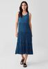 Crushed Silk Tiered Dress