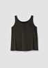 Stretch Silk Charmeuse Scoop Neck Tank