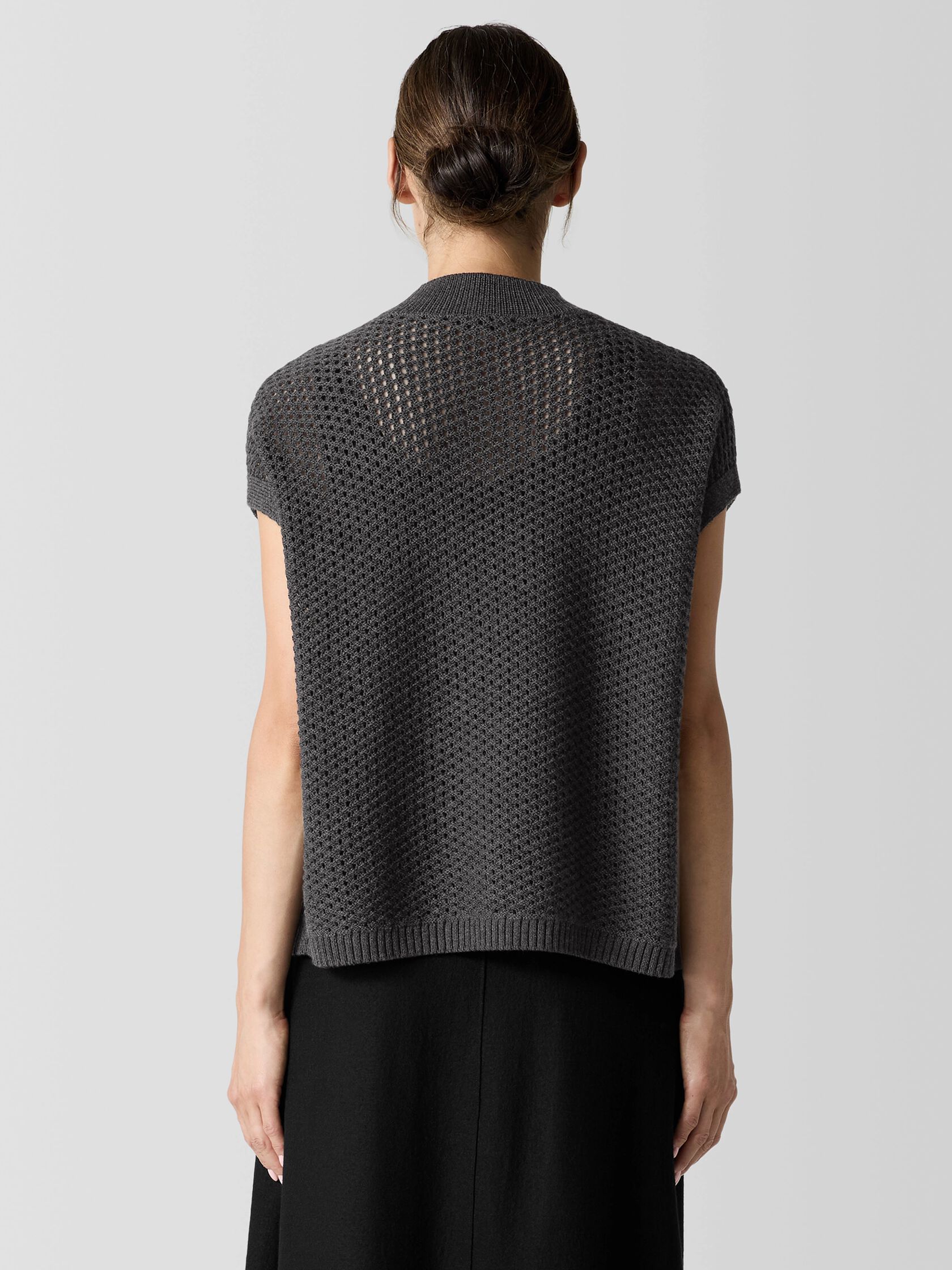Merino Mock Neck Top in Regenerative Wool