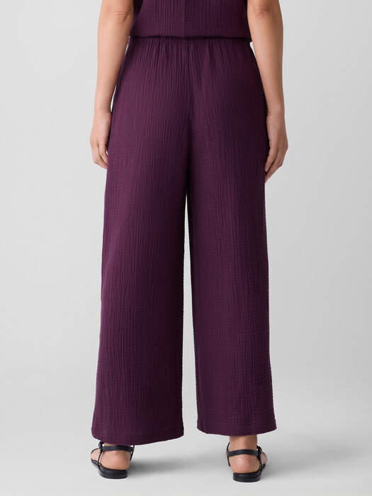 Organic Cotton Lofty Gauze Wide-Leg Pant