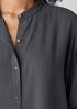 Silk Georgette Crepe Band Collar Shirt
