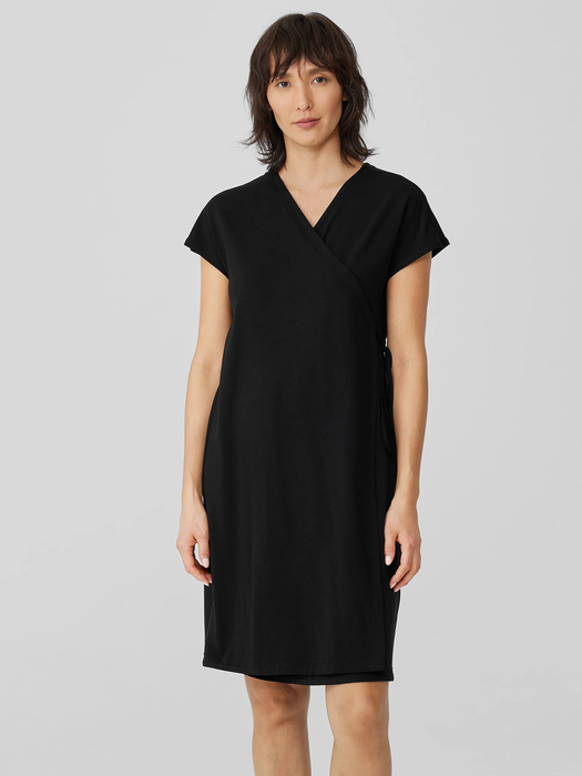 Stretch Jersey Knit Wrap Dress