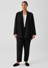 Washable Flex Ponte Notch Collar Long Blazer