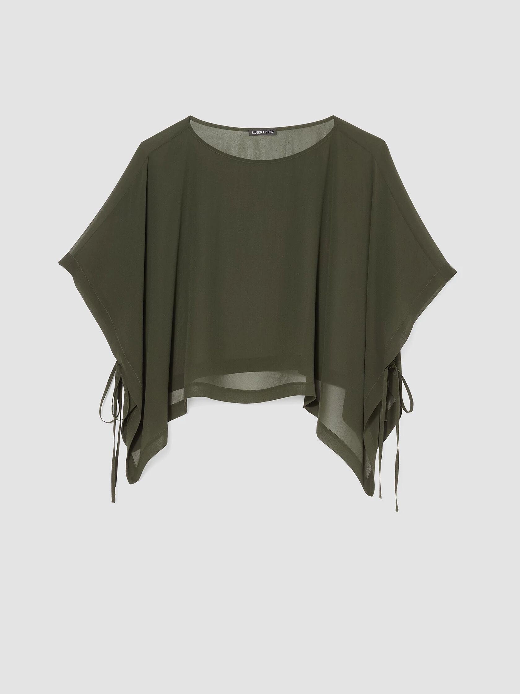 Sheer Silk Georgette Poncho