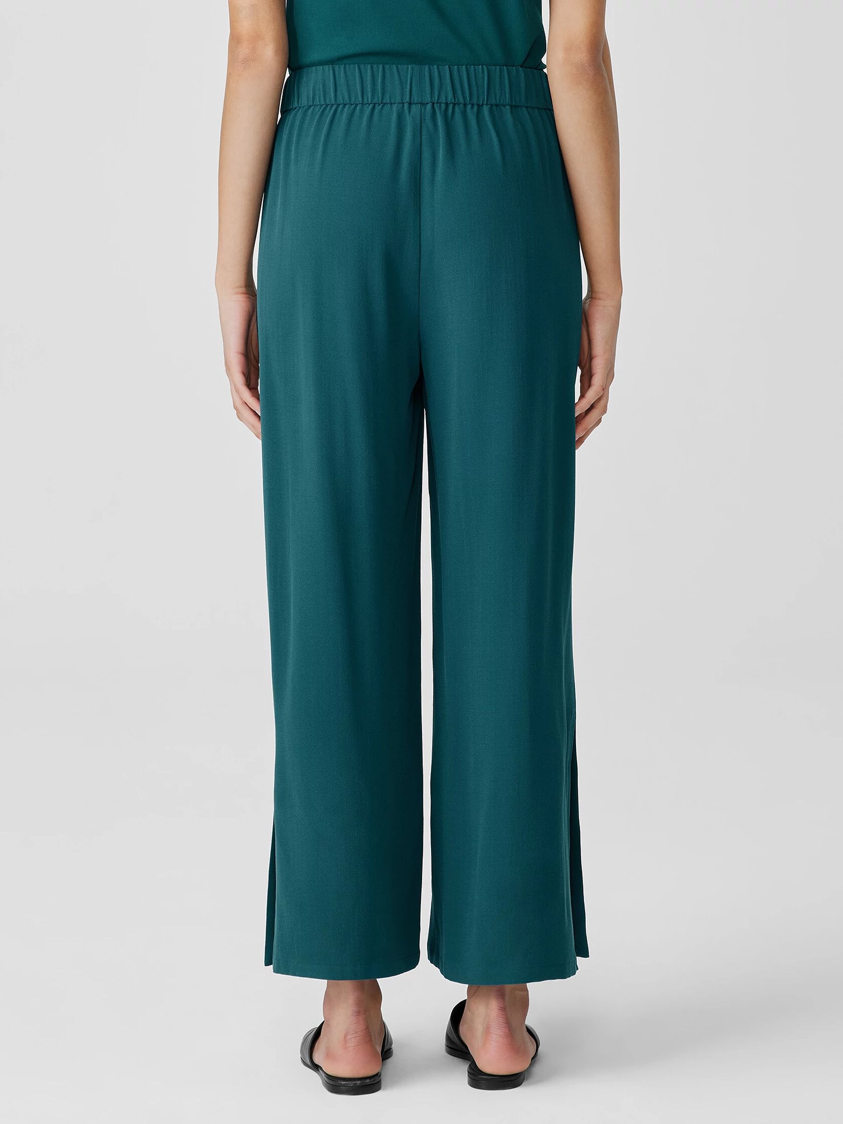 Silk Georgette Crepe Pant with Slits