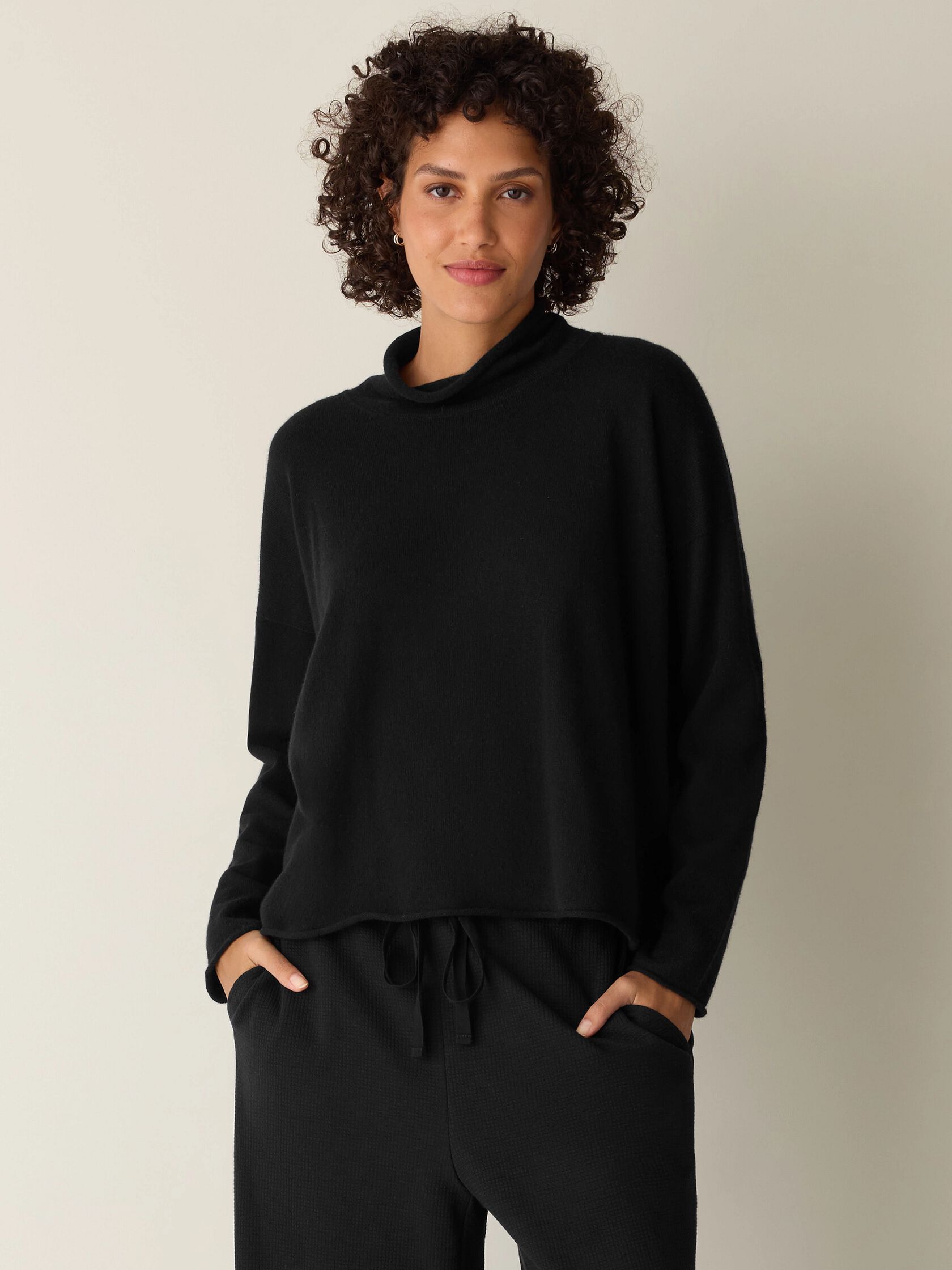 Italian Cashmere Turtleneck Top